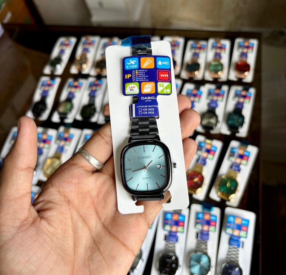 Casio Enticer Tiffany Blue – Matte Black Edition Premium Unisex Watch