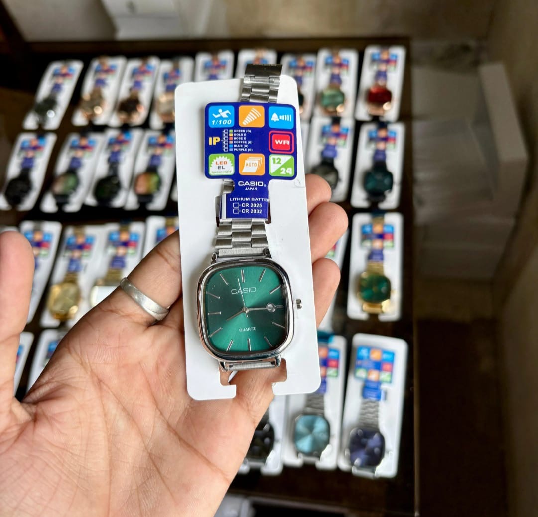Casio Enticer Teal Green Dial – Premium Square Dial Unisex Watch