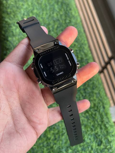 Premium G-Shock Black Metal Edition – Stealth Black Resin Strap With 1-Year Warranty