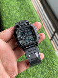 Premium Casio World Time Black Edition – Digital Watch With 1-Year Warranty