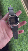 Premium G-Shock Silver Metal Case – Black Resin Strap Edition With 1-Year Warranty