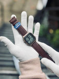 Premium Casio World Time Gold Edition – Brown Leather Strap With 1-Year Warranty