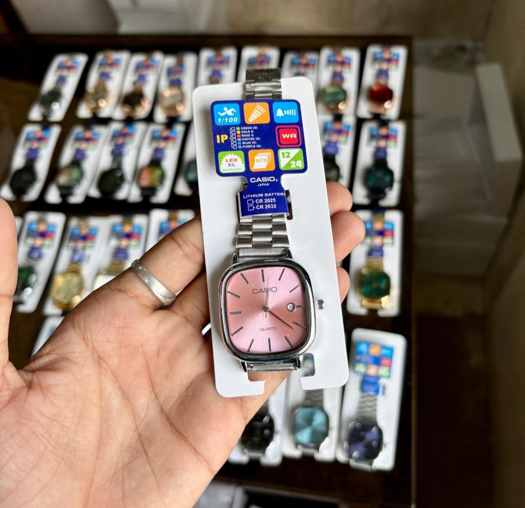 Casio Enticer Baby Pink Edition – Premium Square Dial Unisex Watch
