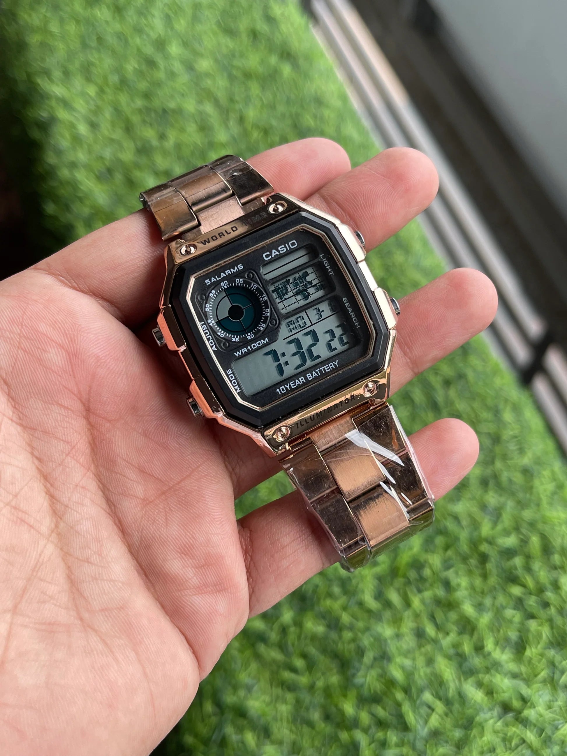 Premium Casio World Time Rose Gold Edition – Digital Watch With 1-Year Warranty